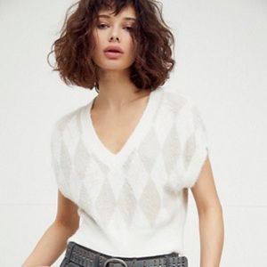 Free People Through The Motions Vest in Beach Shells Size XL